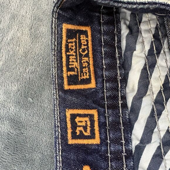 WOMENS Rock Revival LYNKAI Crystal Rhinestone Stitched Easy Crop Jeans 32 Y2K - Picture 11 of 16